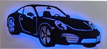 Porsche 911 - ca 100cm breit mit LED Farbwechsel-Beleuchtung