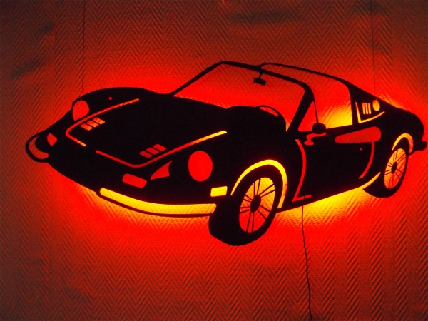 Ferrari Dino - ca 100cm breit mit LED Farbwechsel-Beleuchtung