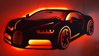 Bugatti Chiron - ca 100cm breit mit LED Farbwechsel-Beleuchtung